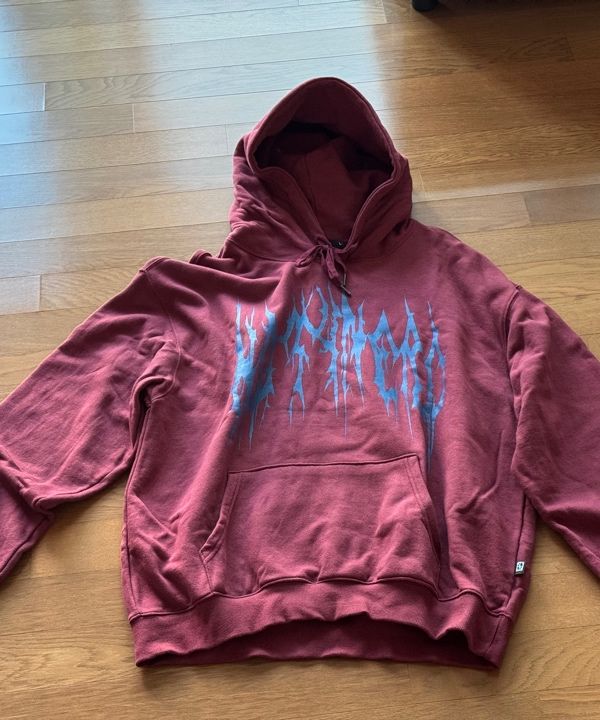 MUSINSA | NOT4NERD Pointed Logo Pullover Hood - Wine