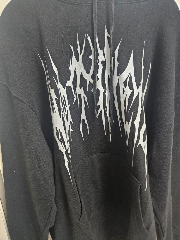 MUSINSA | NOT4NERD Pointed Logo Pullover Hood - Charcoal