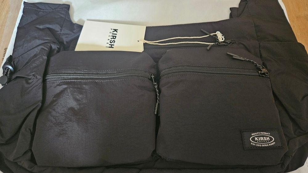 ★2024SS新作★KIRSH★POCKET DRAWSTRING CROSS BAG MUSINSA | KIRSH Pocket drawstring cross bag [black]