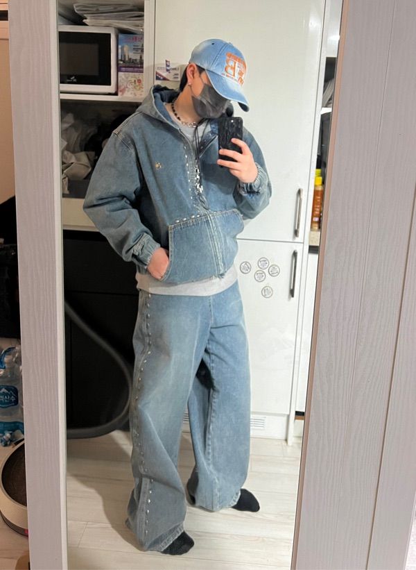 [NICEGHOSTCLUB]エプロンWASHED JEANS_INDIGO(NG2EFUD112A) apron washed jeans[indigo] - niceghostclub