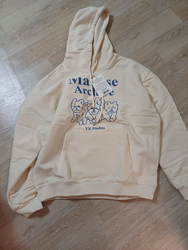 ★Wai Kei★ Maltese Archive Line Graphic Hoodie Dust Blue YK MUSINSA | WAI KEI Maltese Archive Line Graphic Hooded