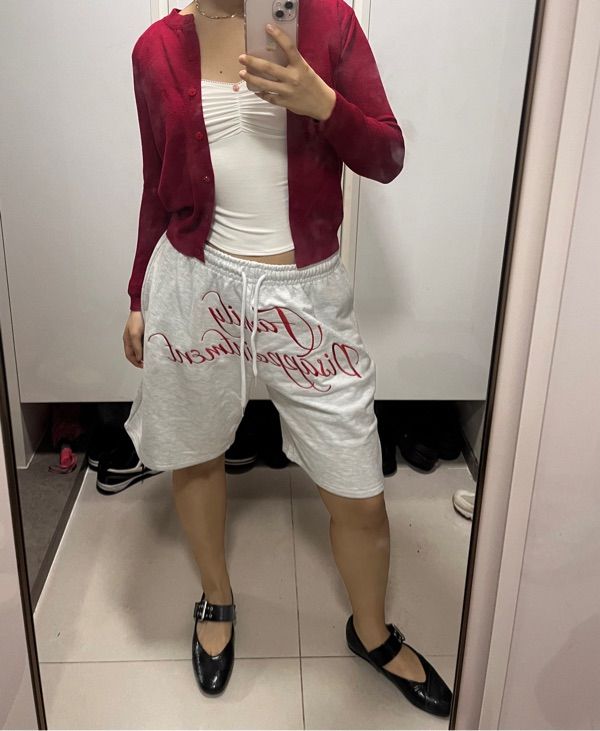 MUSINSA | SCULPTOR Bad Seed Sweat Half-pants White Melange