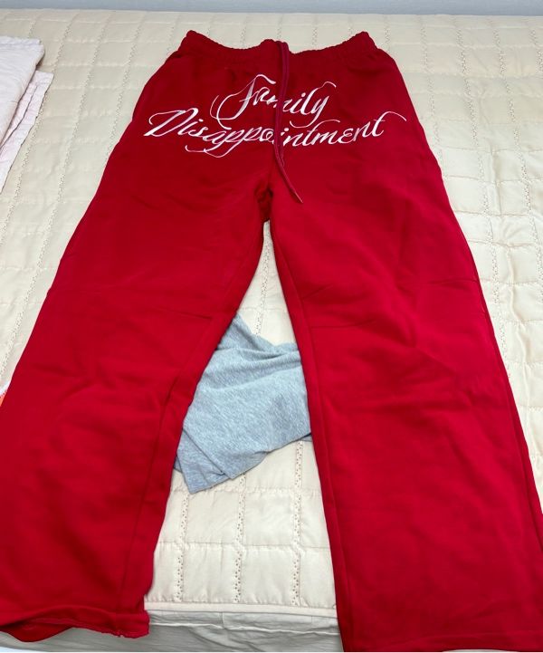 MUSINSA | SCULPTOR Bad Seed Sweatpants Red