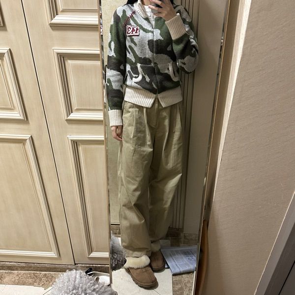 ★SCULPTOR★ Camouflage Mohair Raglan ZipUp Peach SC24S106PK SCULPTOR® online store