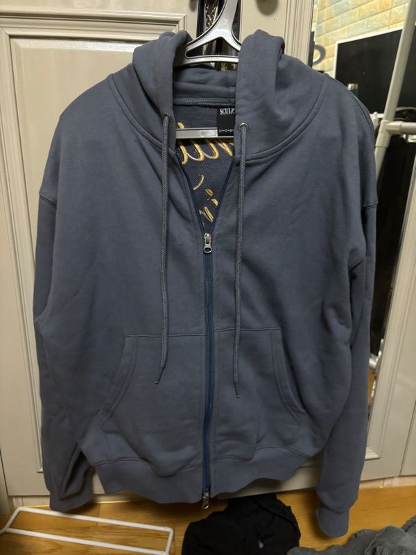 MUSINSA | SCULPTOR Bad Seed Hoodie Zip-Up Faded Blue