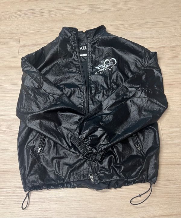 MUSINSA | SCULPTOR Glossy Nylon Jacket Red