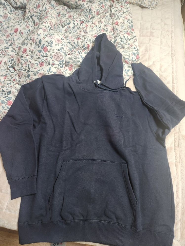MUSINSA | COVERNAT flow logo hoodie navy