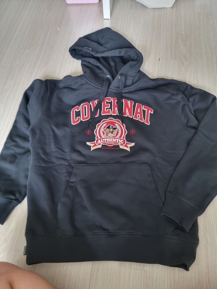 MUSINSA | COVERNAT Border Collie Emblem Hoodie Black