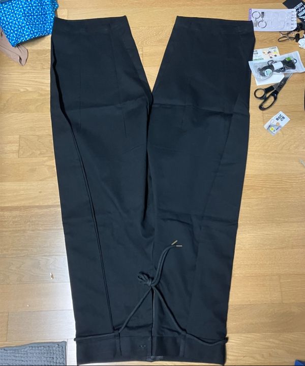 MUSINSA | AJOBYAJO One Tuck Oversized Cotton Pants [BLACK]