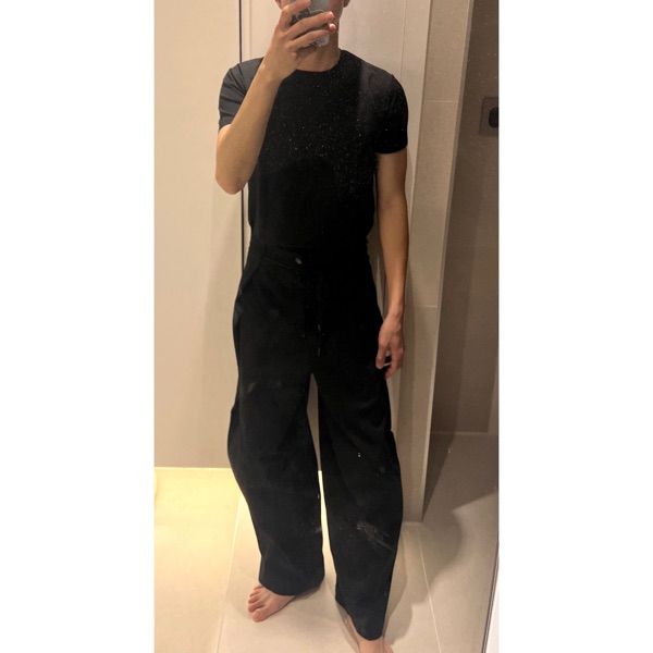 【AJO AJOBYAJO】24SS★ One Tuck Oversized Cotton Pants Oversized Washed Denim Pants [SKY BLUE] - AJOBYAJO