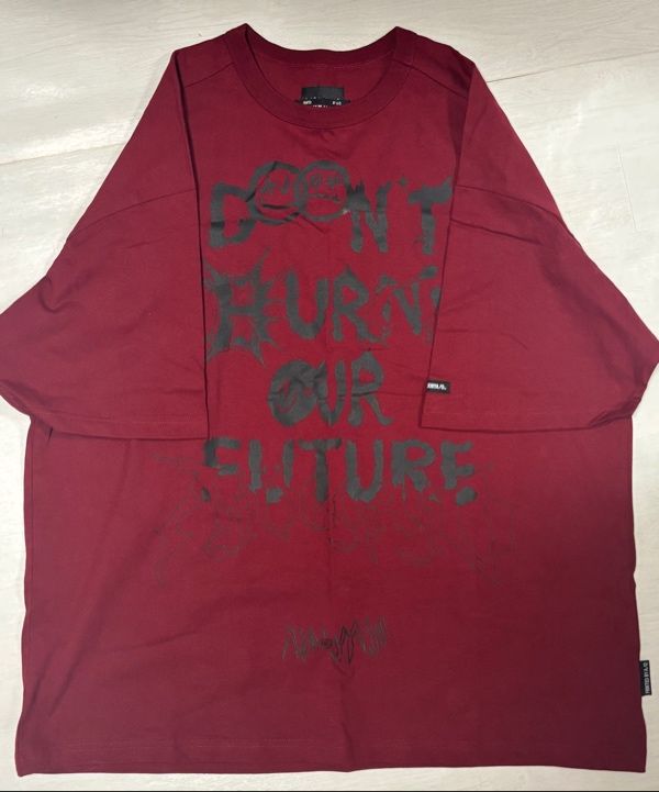 MUSINSA | AJOBYAJO [PBA] DBOF Collage T-Shirt [CHARCOAL]