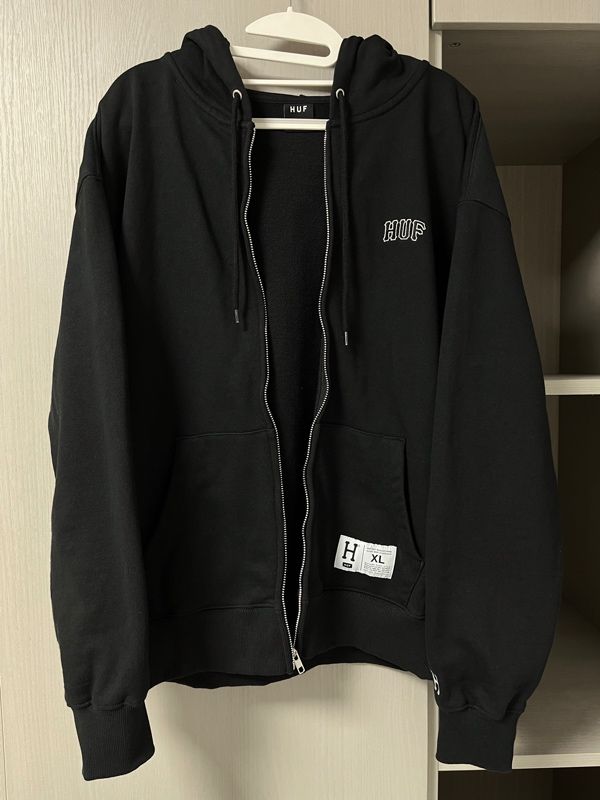MUSINSA公式 | HUF HUF ARCH LOGO HOODIE ZIP UP [BLACK]
