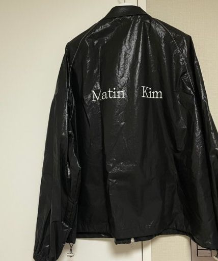 MUSINSA公式 | MATIN KIM MATIN KIM LOGO COATING JUMPER IN BLACK