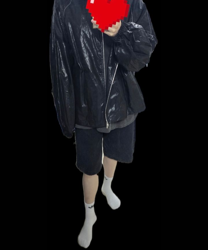 MUSINSA公式 | MATIN KIM MATIN KIM LOGO COATING JUMPER IN BLACK