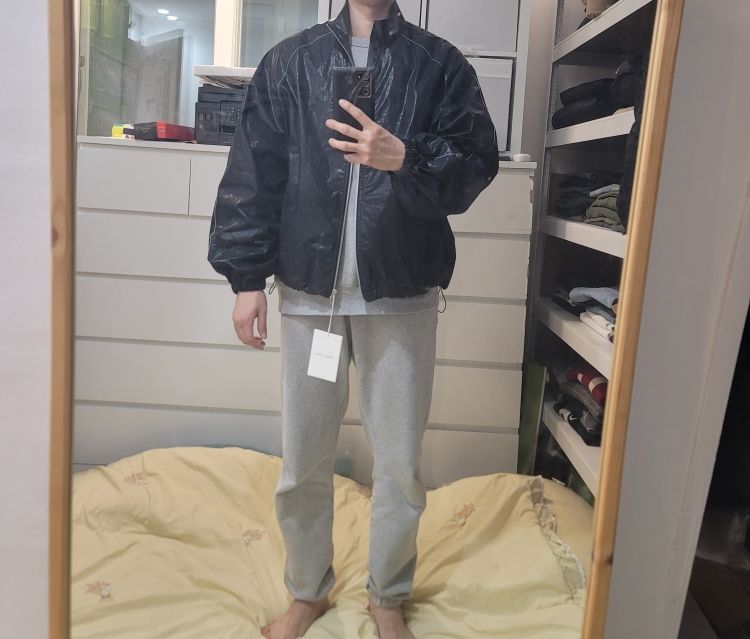 ジャケット・アウター MATIN KIM LOGO COATING JUMPER IN BLACK MUSINSA | MATIN KIM MATIN KIM LOGO COATING JUMPER