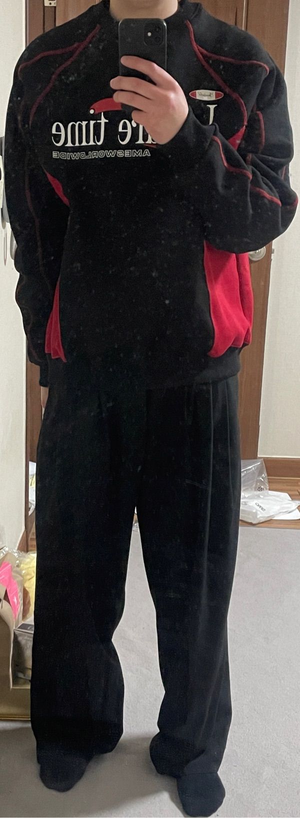 ★AMES-WORLDWIDE★LEISURE TIME LOGO SWEATSHIRT GREY★正規品 AMES-WORLDWIDE] LEISURE TIME LOGO SWEATSHIRT BLACK | もごつ