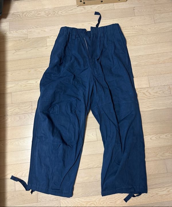 MUSINSA | ANGLAN Lazy Twill Balloon Pants - Blue