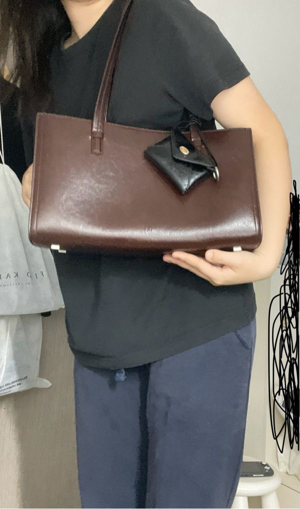 【LAFUDGE FOR WOMAN 】ORO LAYERED SQUARE BAG MUSINSA | ORO [ORO Package]Oro Layered Square Bag_Cinnamon Brown