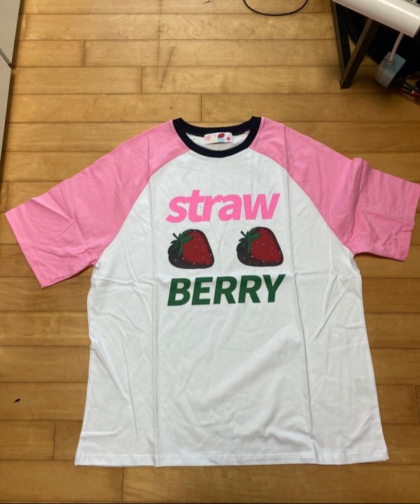 MUSINSA | WONDERVISITOR Strawberry Overfit Raglan T-shirt