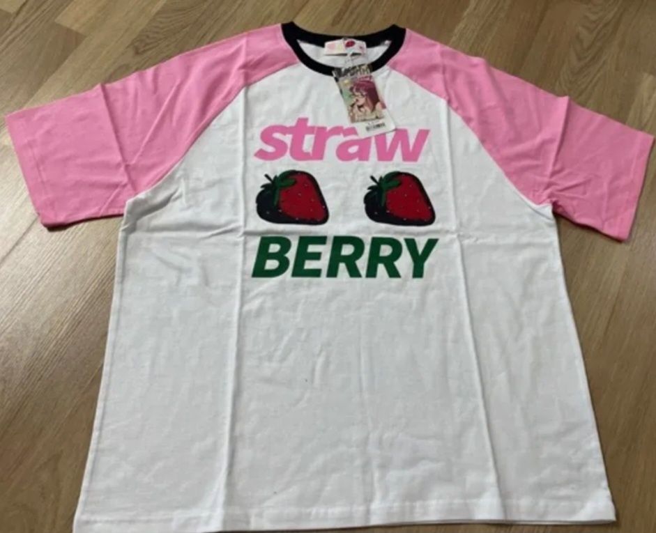 MUSINSA | WONDERVISITOR Strawberry Overfit Raglan T-shirt