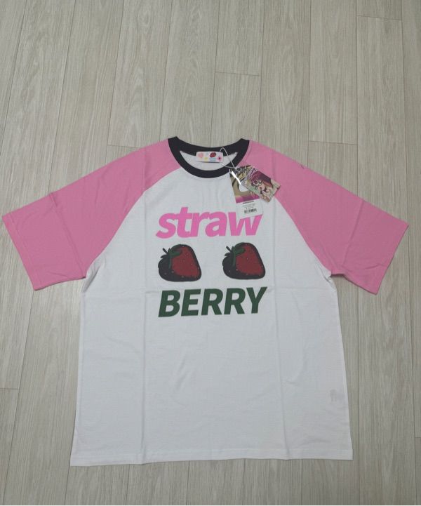 【WONDER VISITOR】24SS Strawberry Overfit Raglan T-shirt Strawberry Overfit Raglan T-shirt [White] - wonder visitor