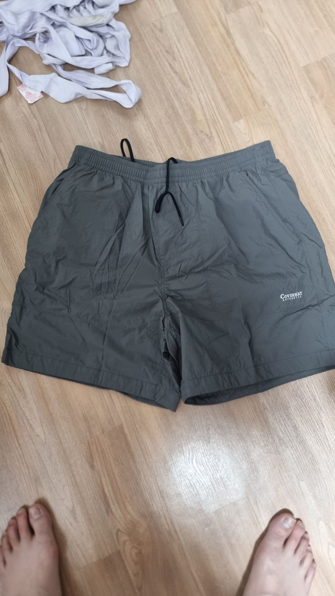 MUSINSA | COVERNAT Windbreaker Shorts Black