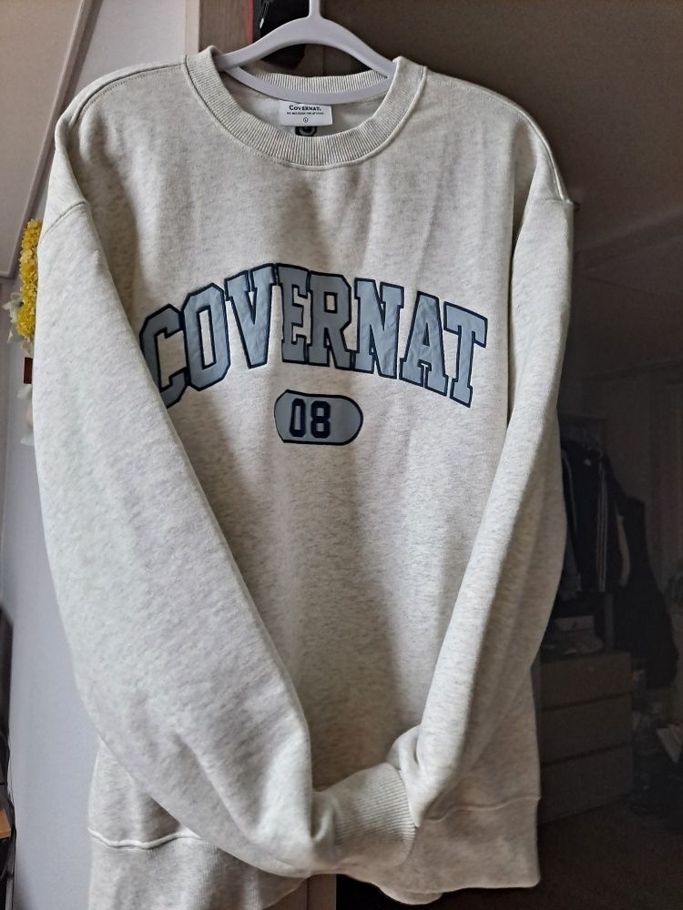 ★★COVERNAT★★ Authentic Logo Sweatshirt Oatmeal CO2403CR0 MUSINSA | COVERNAT arch logo sweatshirt oatmeal