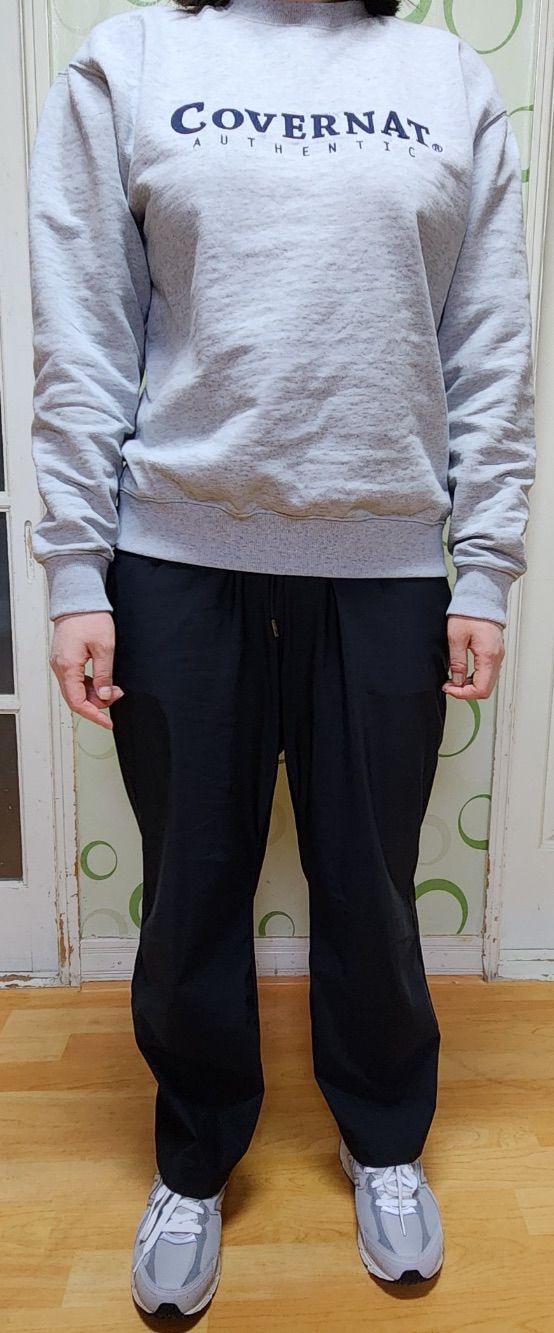 MUSINSA | COVERNAT Authentic Logo Sweatshirt Melange Gray