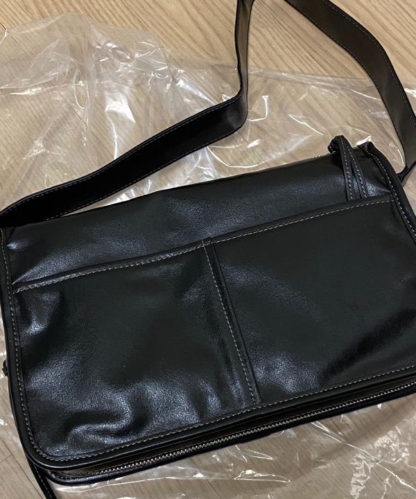 MUSINSA | fennec DOUBLE VINTAGE BAG - BLACK