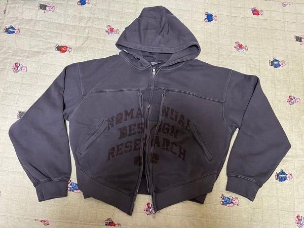 MUSINSA | NOMANUAL OVERDYED D.F.L HOODED ZIP-UP - DEEP KHAKI