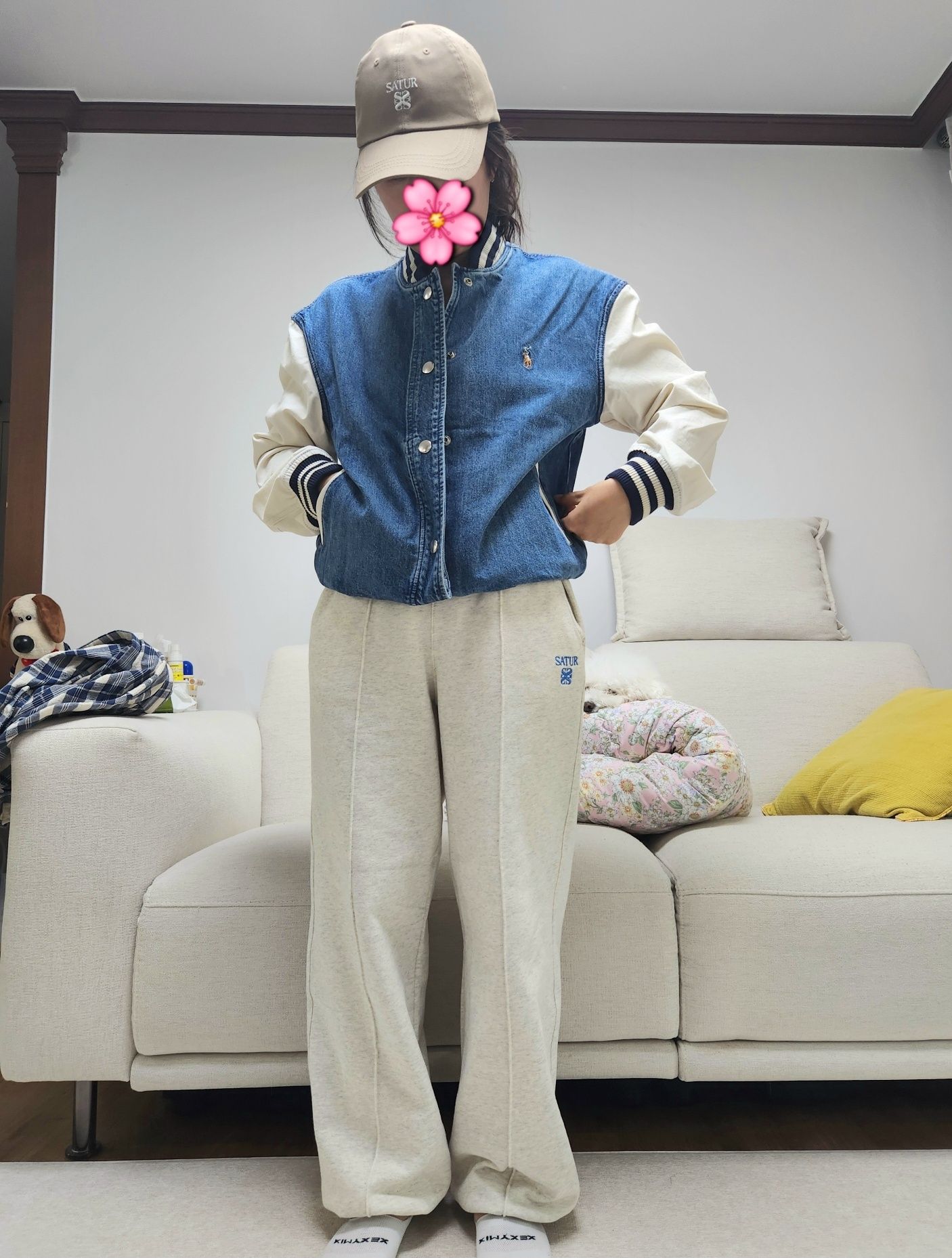 MUSINSA公式 | SATUR Etna Lounge Straight Sweatpants Ice Blue