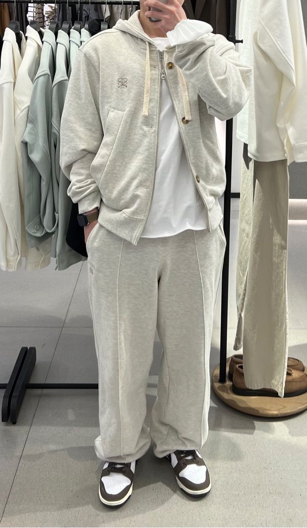 MUSINSA公式 | SATUR Etna Lounge Straight Sweatpants Melange