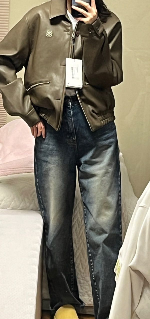 MUSINSA公式 | SATUR Theo Vegan Leather Blouson Jacket