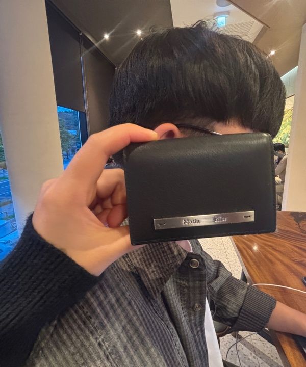 MUSINSA | MATIN KIM SLIM METAL BUSINESS WALLET IN BLACK