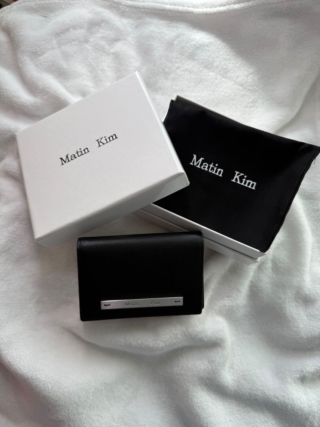 MUSINSA公式 | MATIN KIM SLIM METAL BUSINESS WALLET IN BLACK