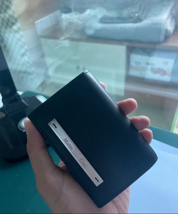 MUSINSA | MATIN KIM SLIM METAL BUSINESS WALLET IN BLACK