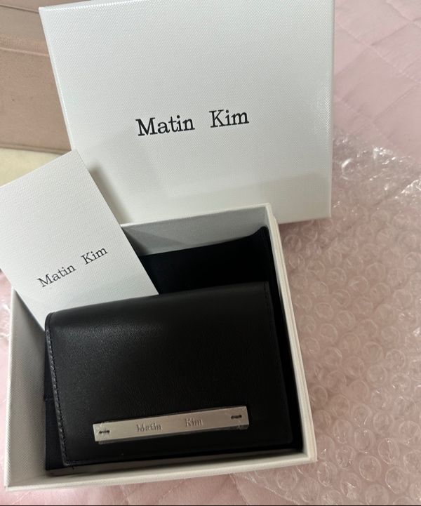 小物 Matin Kim SLIM L BUSINESS WALLET MUSINSA | MATIN KIM SLIM METAL BUSINESS WALLET IN BLACK