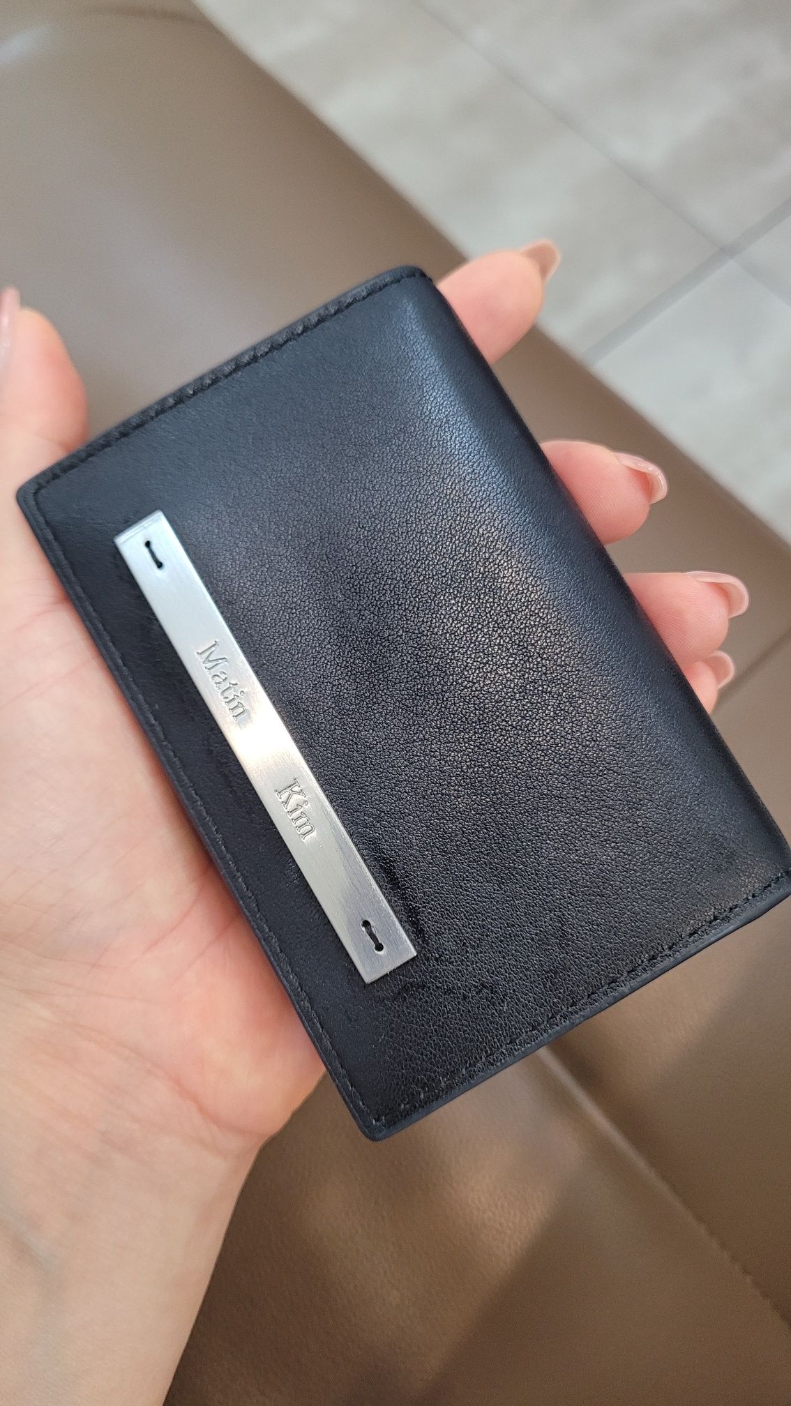 小物 Matin Kim SLIM L BUSINESS WALLET MUSINSA | MATIN KIM SLIM METAL BUSINESS WALLET IN BLACK