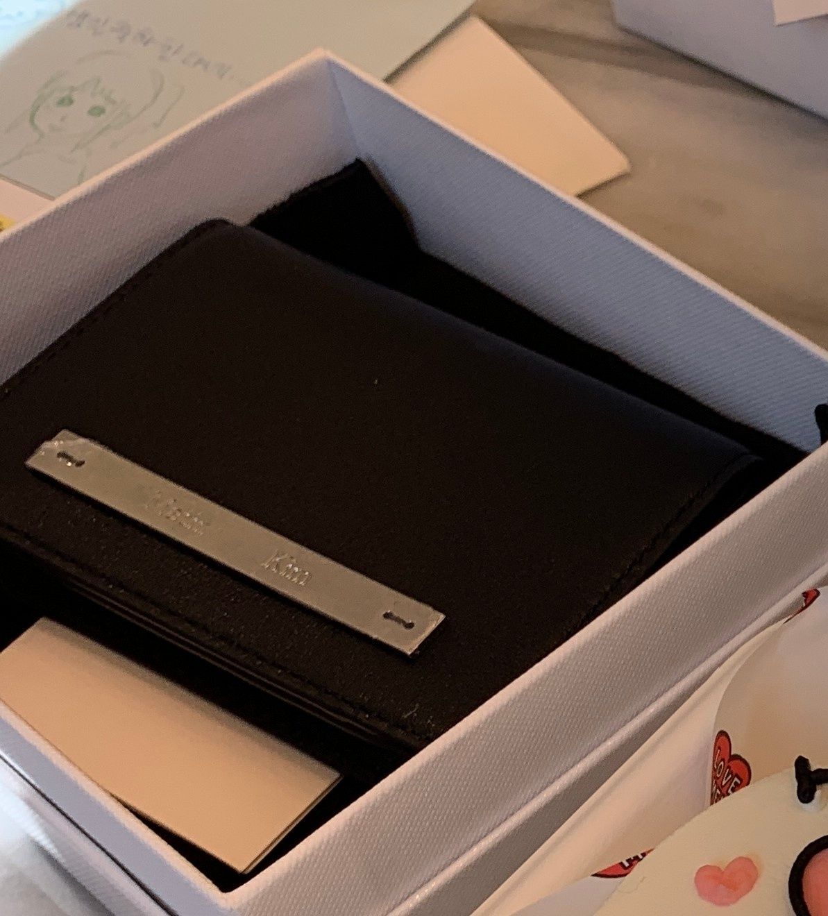 【Matin Kim】Slim l business wallet ★関税・送料無料★ SLIM METAL BUSINESS WALLET IN NAVY – Matin Kim