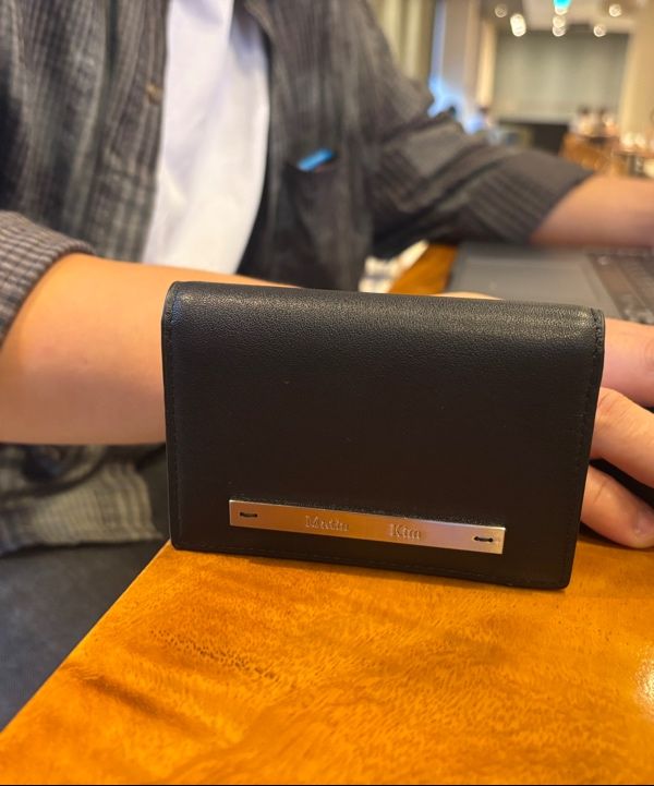 MUSINSA | MATIN KIM SLIM METAL BUSINESS WALLET IN BLACK