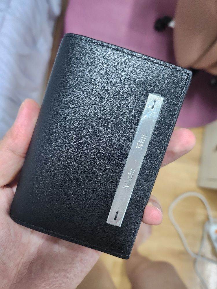 MUSINSA公式 | MATIN KIM SLIM METAL BUSINESS WALLET IN BLACK