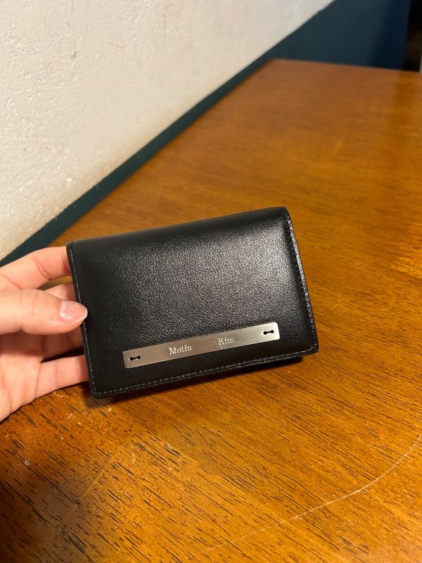 MUSINSA | MATIN KIM SLIM METAL BUSINESS WALLET IN BLACK