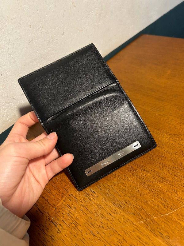 MUSINSA | MATIN KIM SLIM METAL BUSINESS WALLET IN BLACK