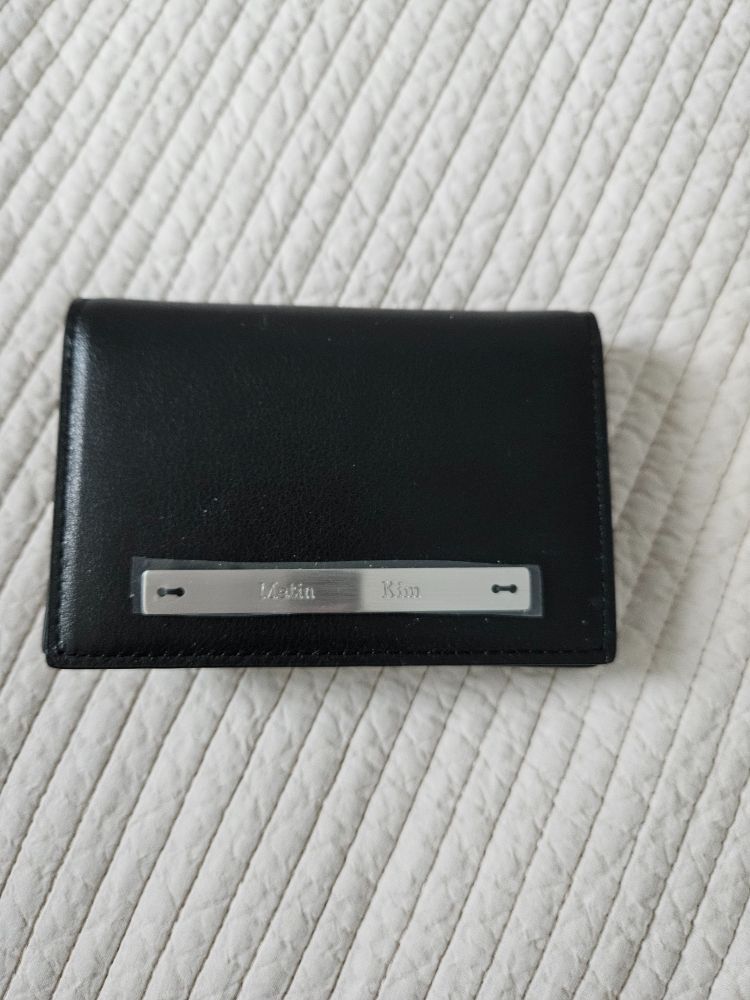MUSINSA | MATIN KIM SLIM METAL BUSINESS WALLET IN BLACK
