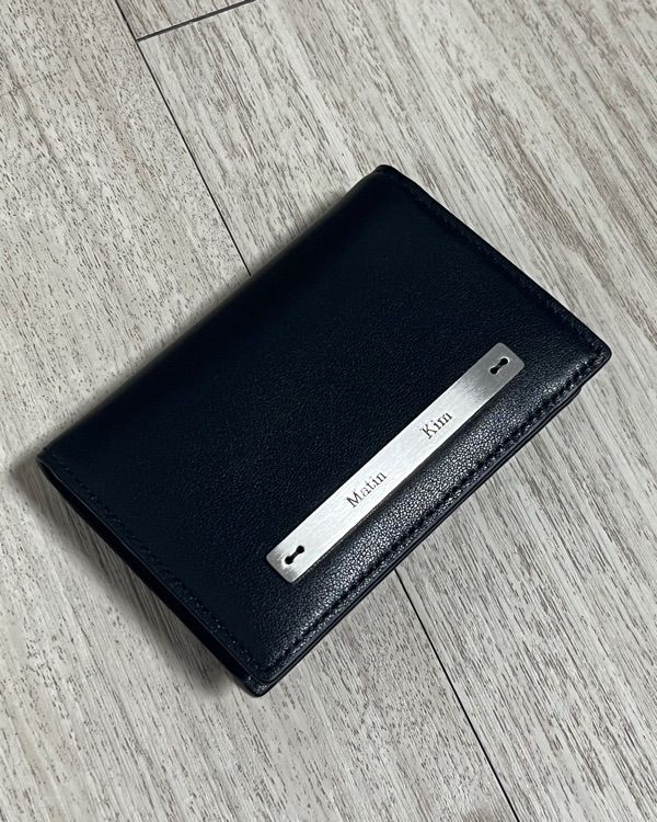 MUSINSA | MATIN KIM SLIM METAL BUSINESS WALLET IN BLACK