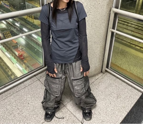 トップス ojos Layered Shoulder Strap MUSINSA公式 | OJOS Layered Shoulder Strap Long Sleeves