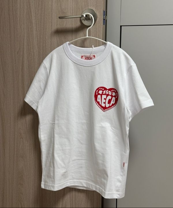 MUSINSA | AECA WHITE AECA LOVE HALF SLEEVE-BLACK