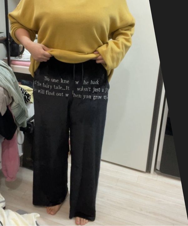 MUSINSA公式 | LUV IS TRUE NM LETTERING PANTS(BLACK)
