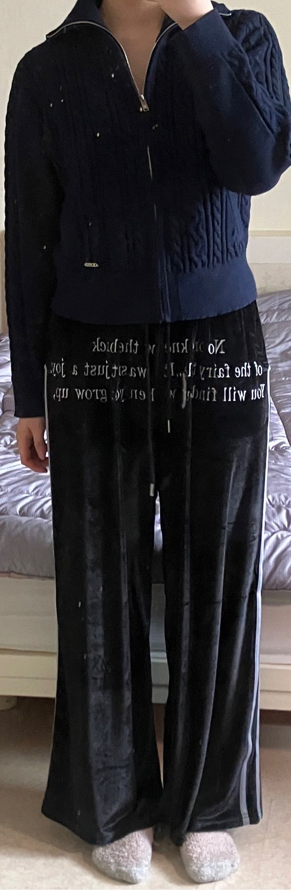 MUSINSA公式 | LUV IS TRUE NM LETTERING PANTS(BLACK)