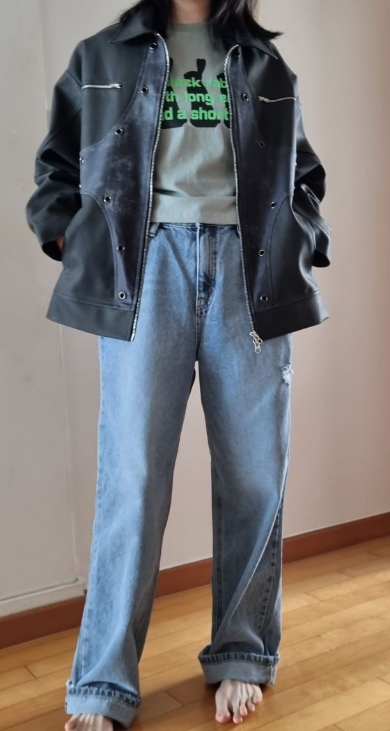 MUSINSA | LUV IS TRUE NM LEATHER JACKET(BROWN)